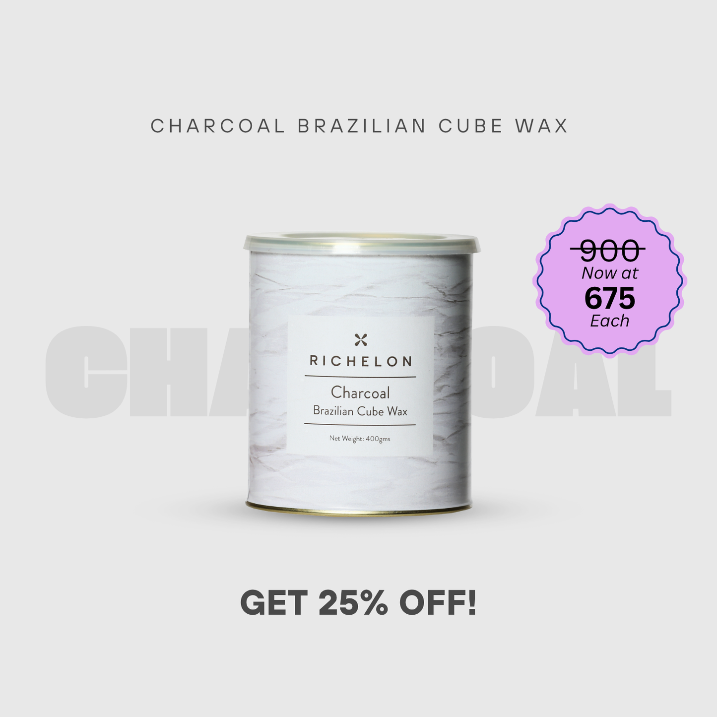 Charcoal Brazilian Cube Wax (400g)