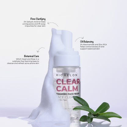 Richelon Clear Calm Foaming Face Cleanser for Oily & Acne-Prone Skin