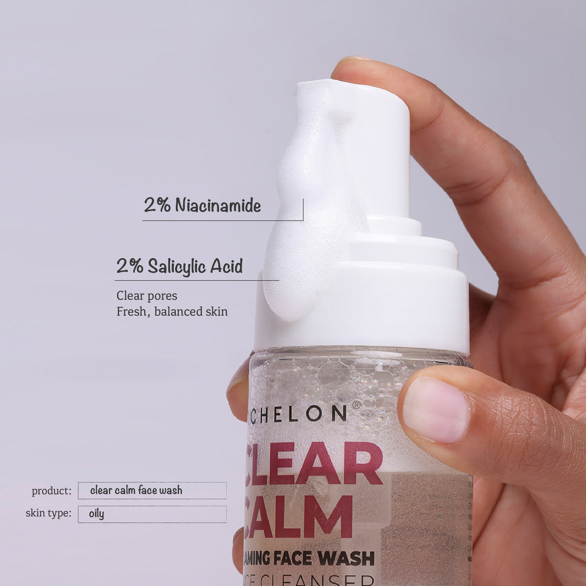 Richelon Clear Calm Foaming Face Cleanser for Oily & Acne-Prone Skin