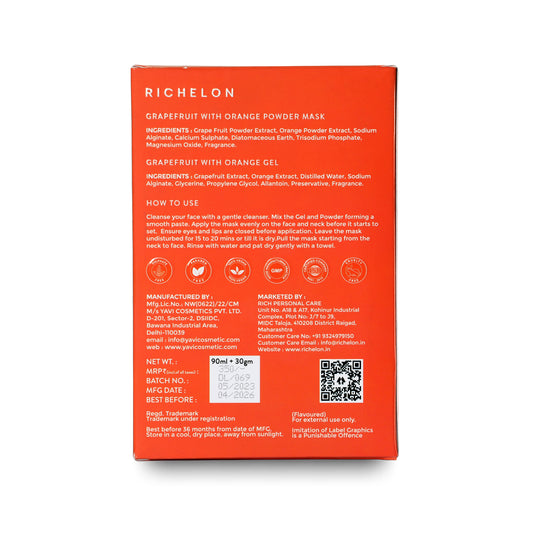 Dazzle Grapefruit & Orange Rubber Masks (120g)