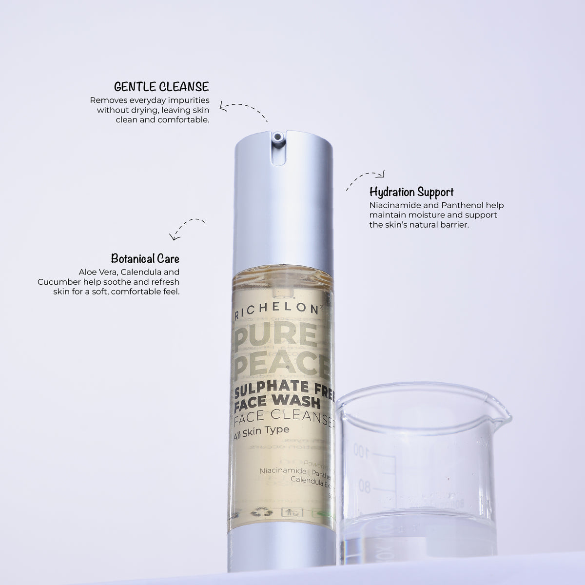 Richelon Pure Peace Sulphate-Free Face Wash for Gentle Daily Cleansing