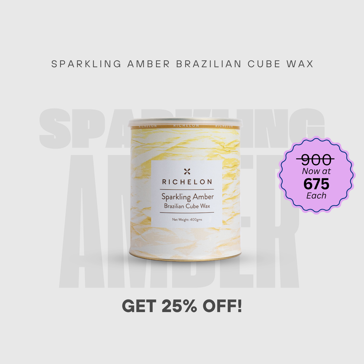 Sparkling Amber Brazilian Cube Wax (400g)