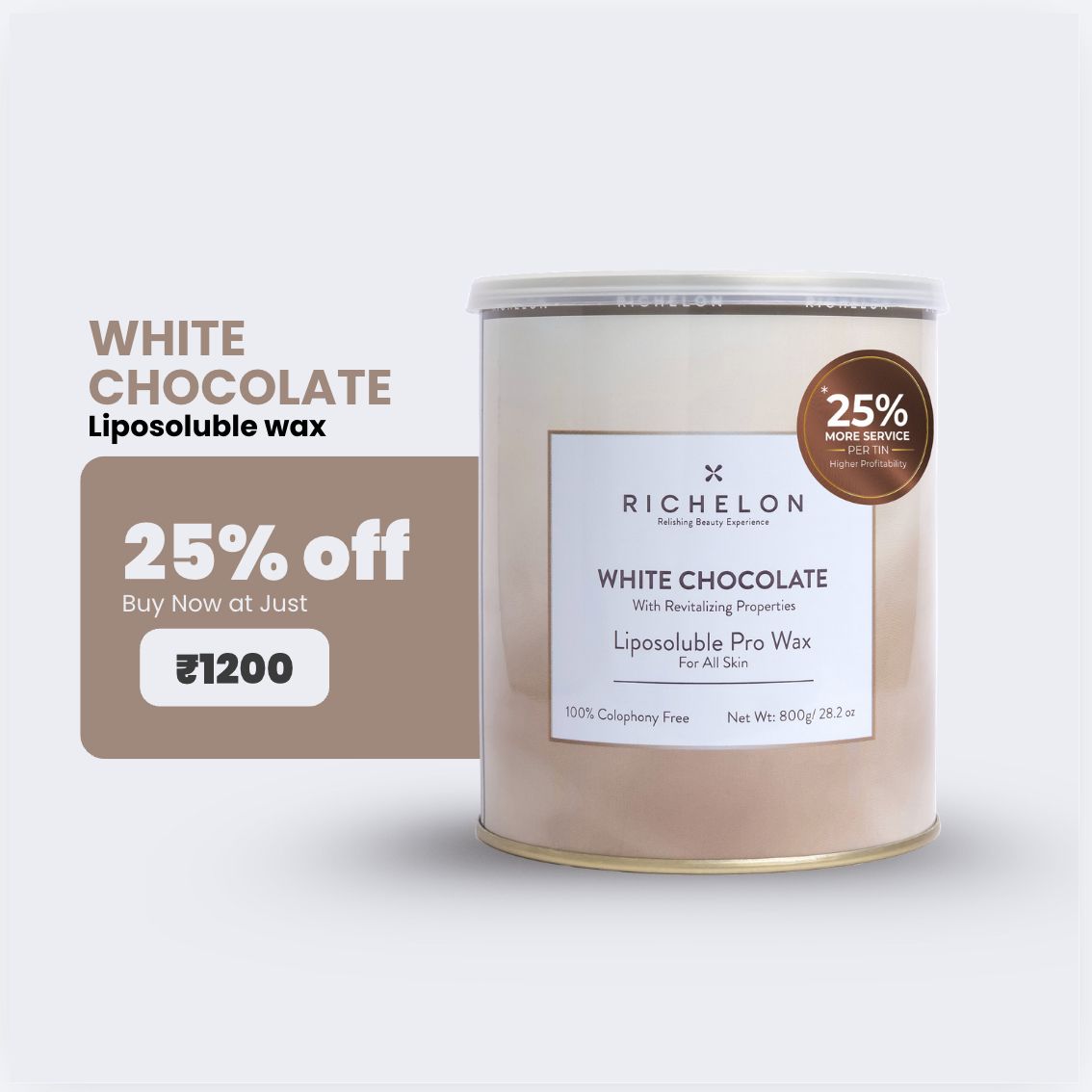 White Chocolate Liposoluble Pro Wax – 25% More Service