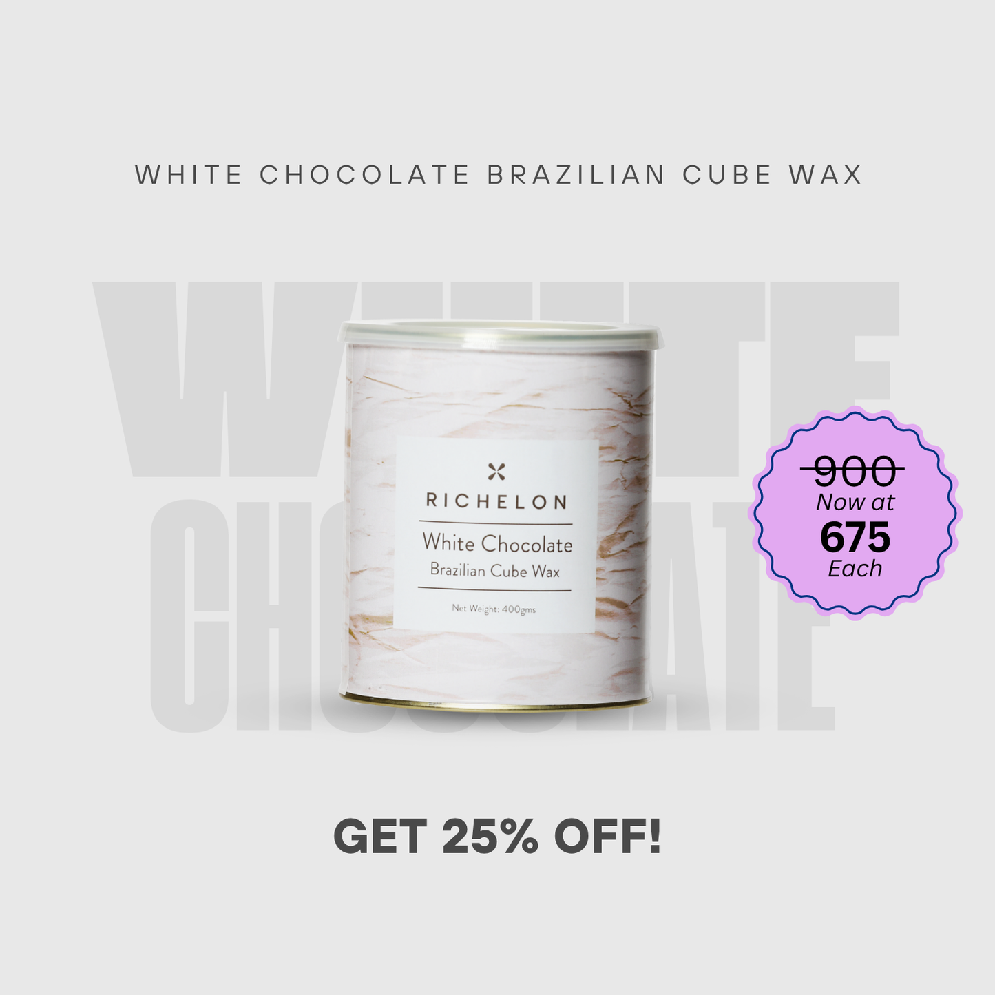 White Chocolate Brazilian Cube Wax (400g)