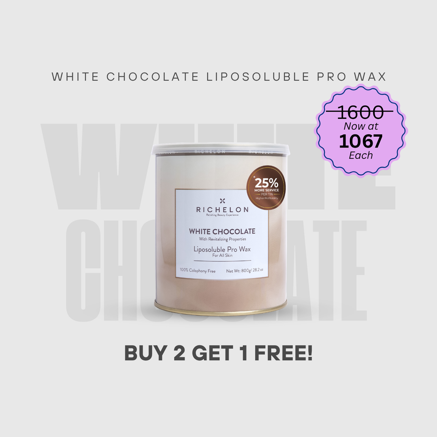 White Chocolate Liposoluble Pro Wax (800g)