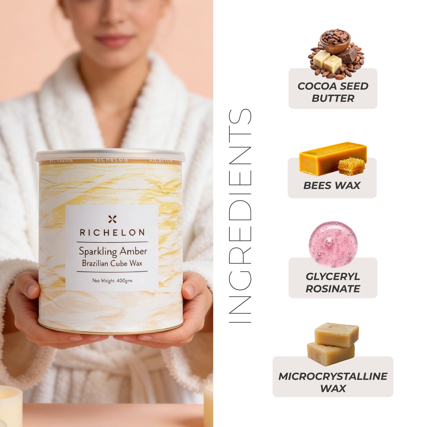 Sparkling Amber Brazilian Cube Wax