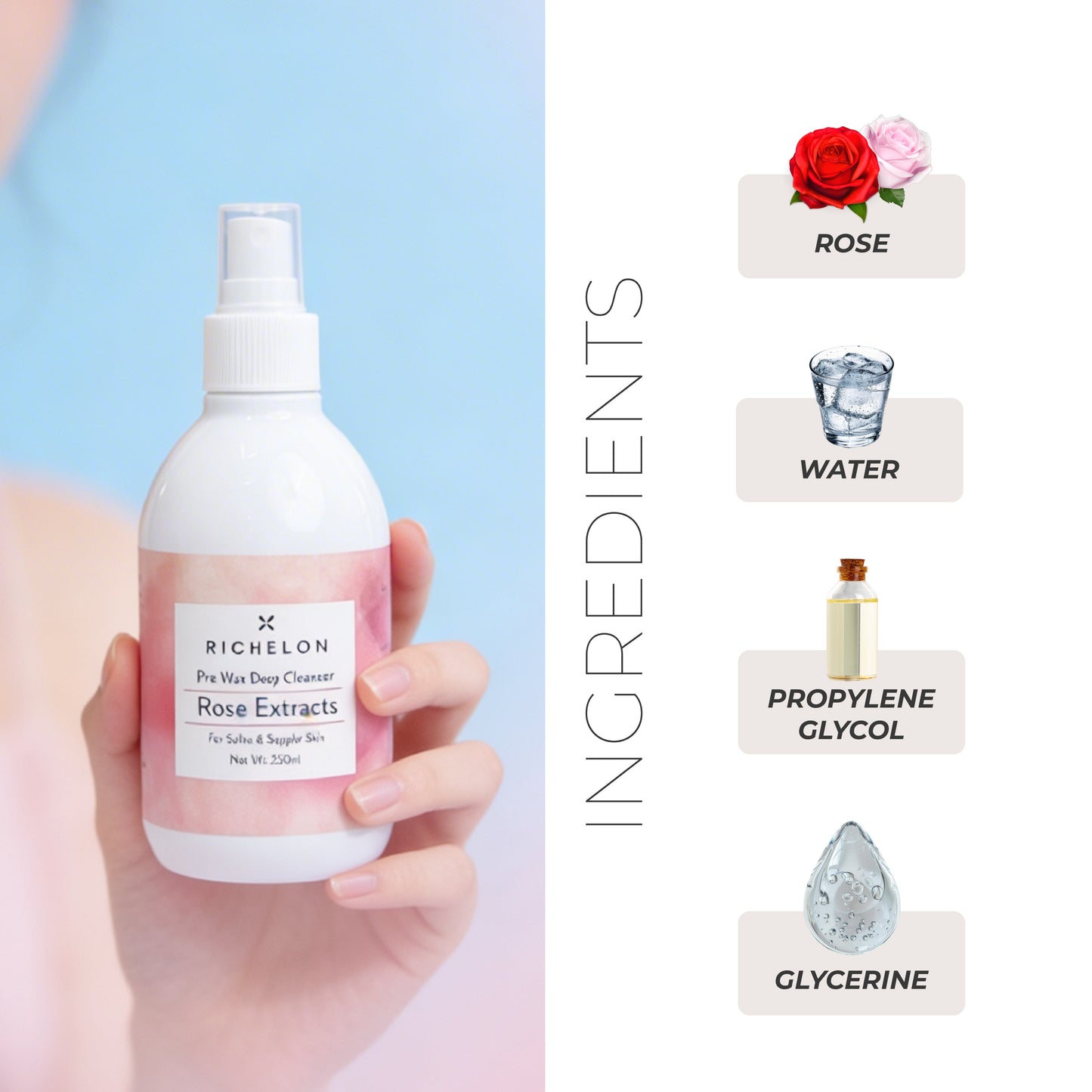 Rose Pre-Wax Deep Cleanser (250ml)