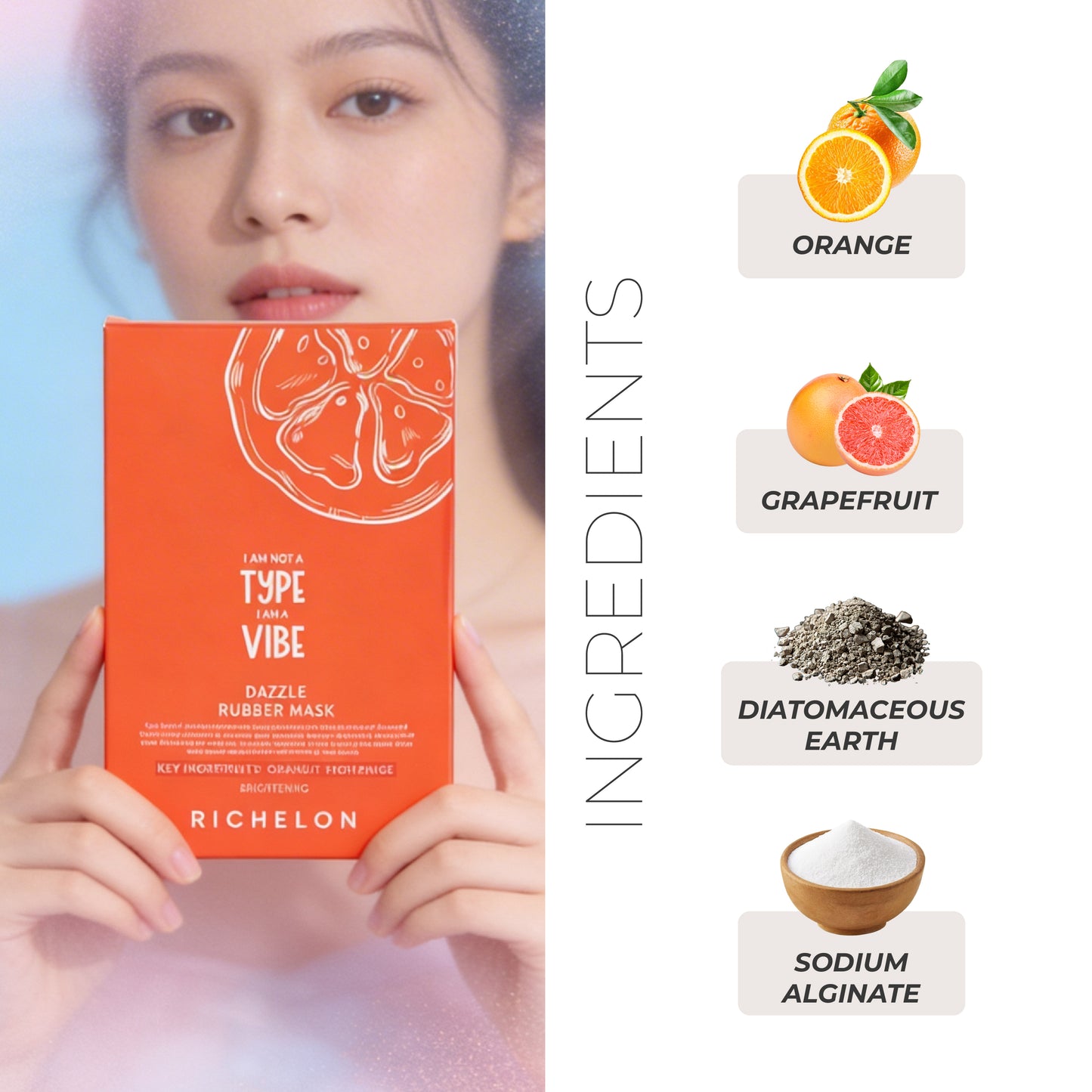 Dazzle Grapefruit & Orange Rubber Masks