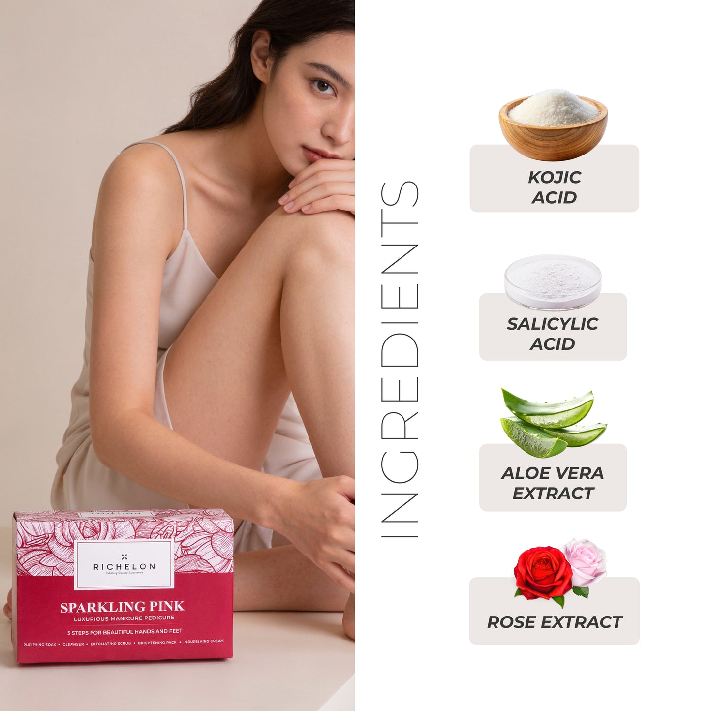 Sparkling Pink Mani-Pedi Monodose